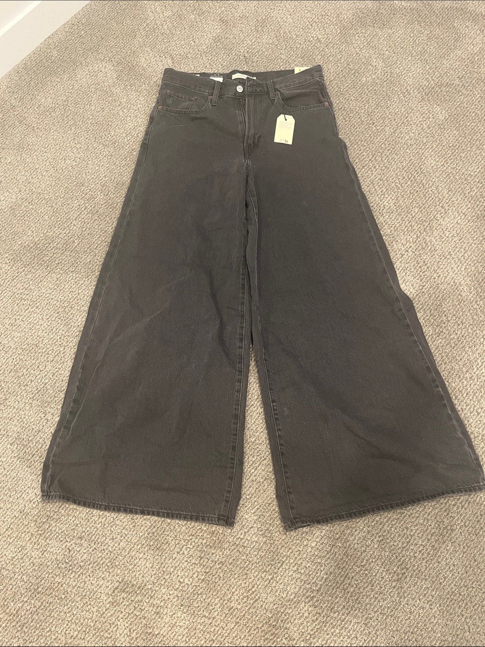 Levi's Black Wide-Leg High-Rise Jeans